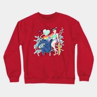 Anteater and Skater girl Crewneck Sweatshirt